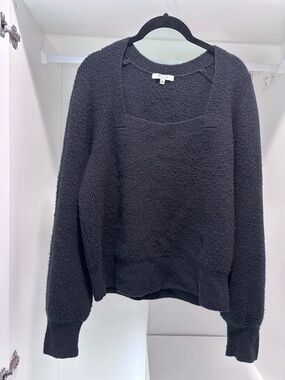 Madewell Square Neck Black Sweater Wool Blend Women’s Large